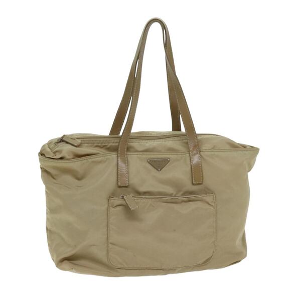 PRADA Tote Bag Nylon Beige - Picture 1 of 12
